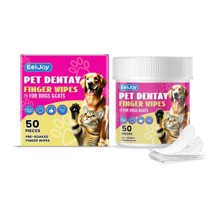 EelJoy Pet Dental Finger Wipes for Dogs Cats 2