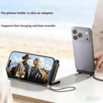 Silicone Dual Type-C Super-Fast Charging Stand Cable - Image 2