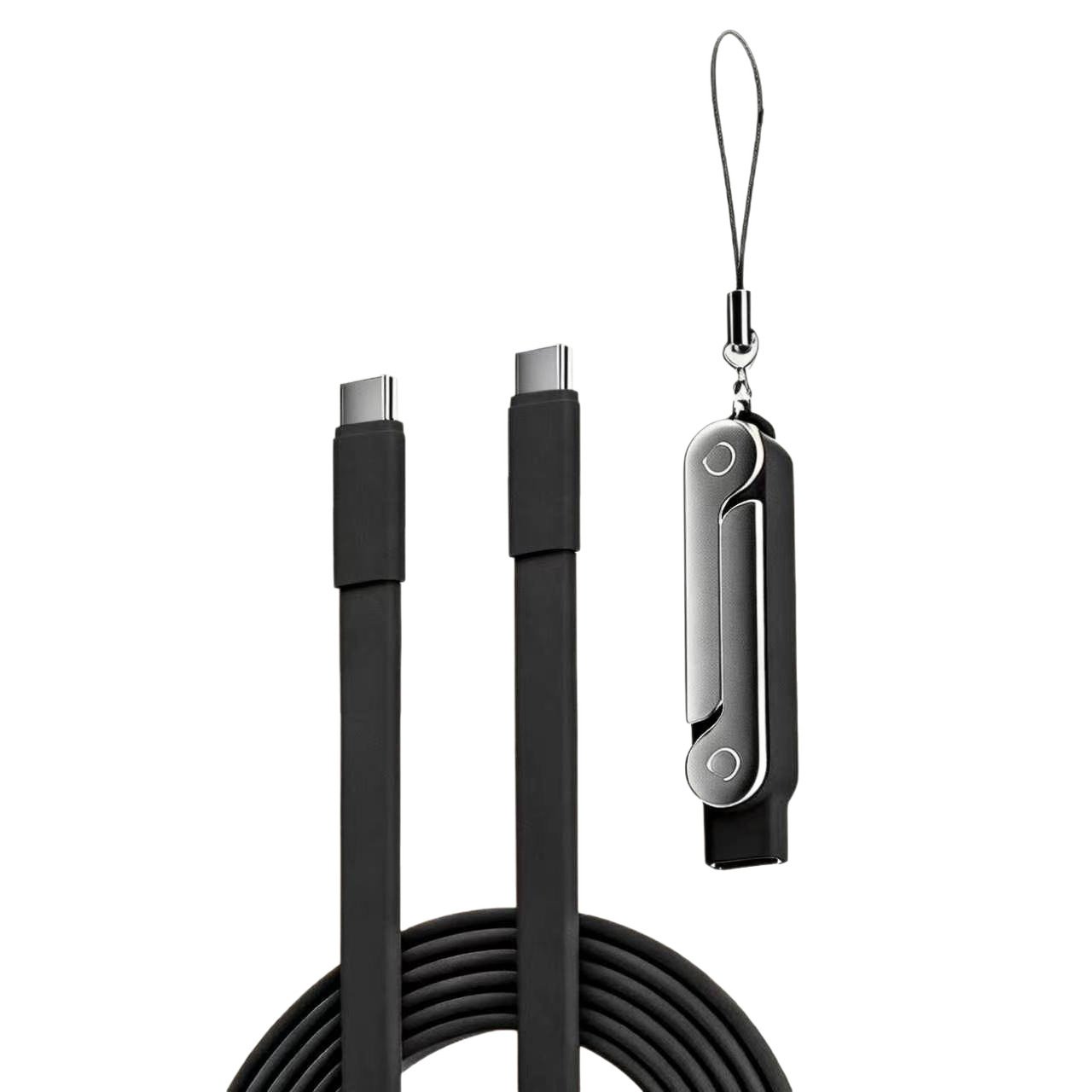 4a037af3-ba18-427a-bead-7522eb8e9fe2.jpg Silicone Dual Type-C Super-Fast Charging Stand Cable - Image 1