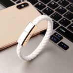 Braided Leather USB Charging Cable & Wearable Bracelet Charger - Image 5