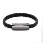Braided Leather USB Charging Cable & Wearable Bracelet Charger - Image 8