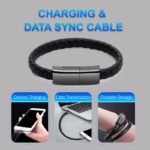 Braided Leather USB Charging Cable & Wearable Bracelet Charger