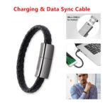 Braided Leather USB Charging Cable & Wearable Bracelet Charger - Image 3