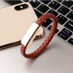 Braided Leather USB Charging Cable & Wearable Bracelet Charger - Image 9