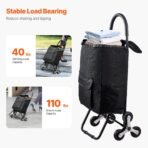 VEVOR Stair Climbing Foldable Shopping Cart - Image 4