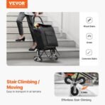 VEVOR Stair Climbing Foldable Shopping Cart - Image 3